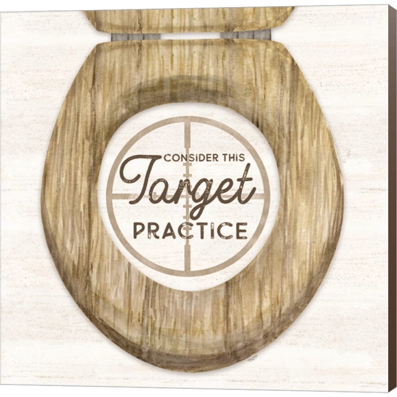 Bath Art IV-Target Practice by Tara Reed 12" x 12" Canvas Wall Art